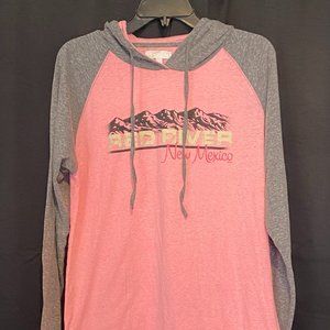 Boulder Canyon Apparel Women's Large New Mexico Pink & Gray Long Sleeve Hoodie